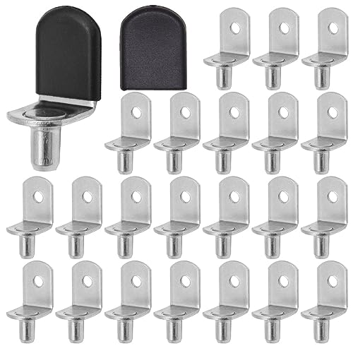 Ruidee 30 Stück Regalstützen L Form Metall Regalträger Bodenträger für Schrank Bücherregal Support (Silber) von Ruidee