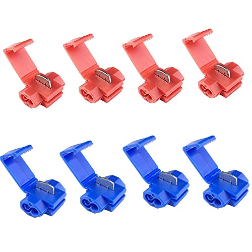 Ruidee 50 Stück Verbinder Abzweigschuhe elektrische Kabelschuhe Scotchverbinder Verbindungsklemmen ohne Lötarbeiten Schnellverbinder für Drahtverbindung (2XJ-RB) von Ruidee