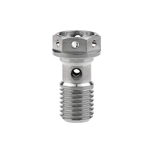 Ruifu M10 Gr5 Titan Single Banjo x 1,0 1,25 Bolzen BREMBO Bohrschloss (Rastermaß 1,0 mm, Titan) von Ruifu