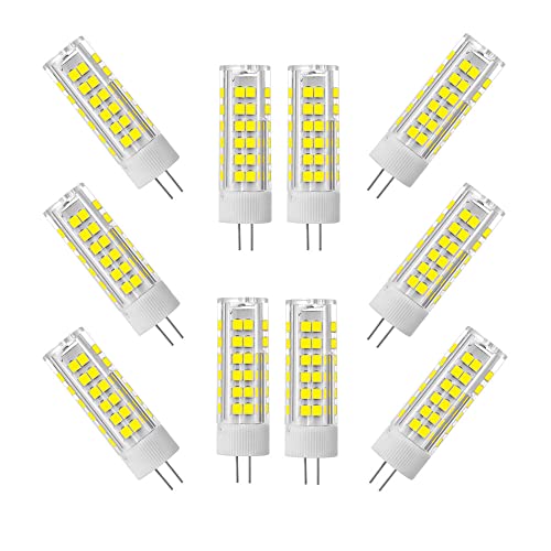 Ruihua 10 Packungen G4 7W Kaltes Weiß 6000K LED Kapsel Glühbirnen(70W Halogenlampenäquivalent) 700LM G4 Mini Maisbirnen Nicht Dimmbar Bi-Pin Sockel G4 Energiesparlampe AC 220-240V von Ruihua