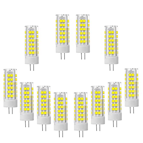 Ruihua 12 Packungen G4 7W Kaltes Weiß 6000K LED Kapsel Glühbirnen(70W Halogenlampenäquivalent) 700LM Mini Maisbirnen Nicht Dimmbar Bi-Pin Sockel G4 Energiesparlampe AC 220-240V von Ruihua