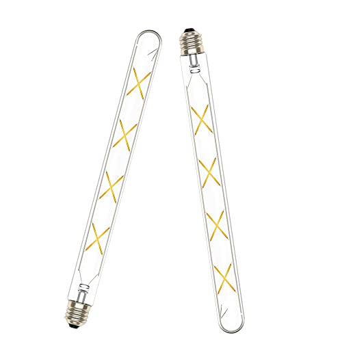 Ruihua 2 Stück E27 T30 8W Transparentes Glas LED Lampe Warmweiß 2700K Edison LED Filament Glühbirne (Entspricht 70W Halogenlampe) T300 700LM Energie Sparen Fadenlampe Glühbirne,300mm von Ruihua