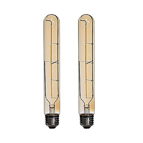 Ruihua 2St Edison Retro Vintage dekorative Röhrenglühlampen E27 4W Warmweiß 2700K lange Reagenzglaslampe T30 Filament LED-Lampen Bernsteinglas Nicht dimmbar von Ruihua
