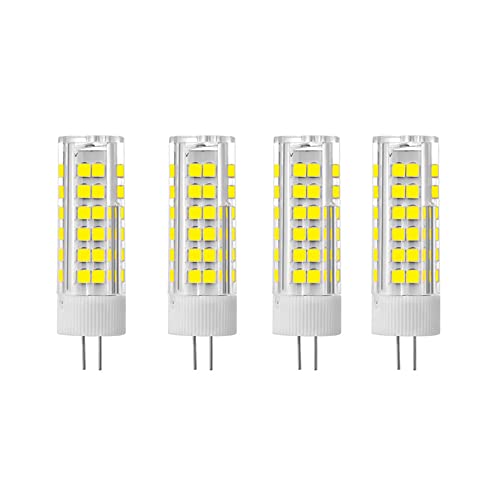 Ruihua 4 Packungen G4 7W Kaltes Weiß 6000K LED Kapsel Glühbirnen(70W Halogenlampenäquivalent) 700LM Mini Maisbirnen Nicht Dimmbar Bi-Pin Sockel G4 Energiesparlampe AC 220-240V von Ruihua