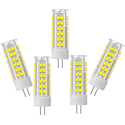 Ruihua 5 Packungen G4 7W Kaltes Weiß 6000K LED Kapsel Glühbirnen(70W Halogenlampenäquivalent) 700LM G4 Mini Maisbirnen Nicht Dimmbar Bi-Pin Sockel G4 Energiesparlampe AC 220-240V von Ruihua