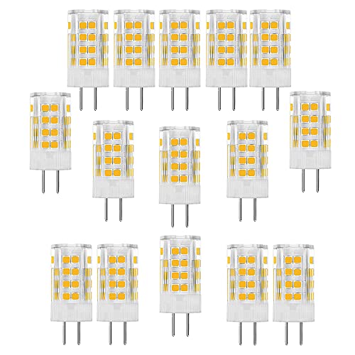 Ruihua G4 5W Mini LED Kapsel Glühbirnen(Entspricht 50W Halogenlampe)500LM G4 Mais Glühbirnen Nicht Dimmbar Warmweiß 3000K Energieeinsparung Lampe AC 220-240V,15 Packungen von Ruihua