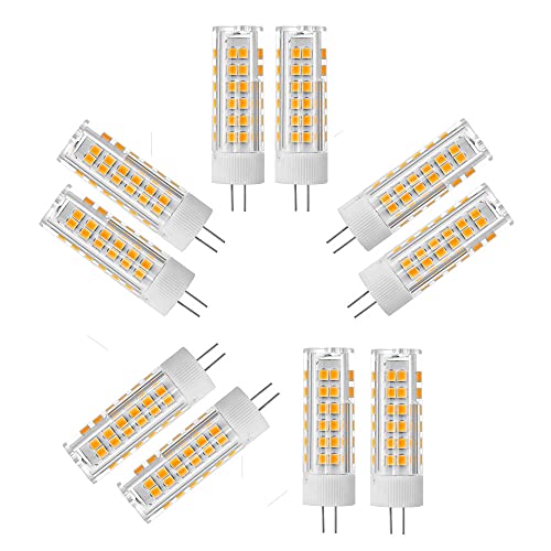 Ruihua G4 7W LED-Glühbirnen(70W Halogenlampenäquivalent) 700LM Mini-Kapselbirnen,Nicht Dimmbar Warmweiß 3000K Bi-Pin-Sockel G4 LED Lampen für Heimbeleuchtung AC 220-240V,Pack mit 10 von Ruihua