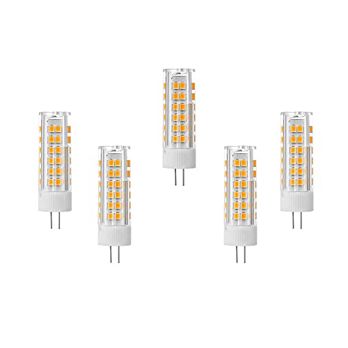 Ruihua G4 7W LED-Glühbirnen(70W Halogenlampenäquivalent) 700LM Mini-Kapselbirnen,Nicht Dimmbar Warmweiß 3000K Bi-Pin-Sockel G4 LED Lampen für Heimbeleuchtung AC 220-240V,Pack mit 5 von Ruihua