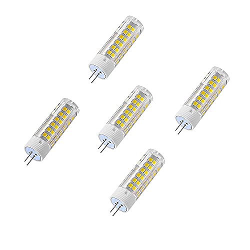 Ruihua G4 7W LED-Glühbirnen(70W Halogenlampenäquivalent) 700LM G4 Mini-Kapselbirnen,Nicht Dimmbar Kaltweiß 6000K Bi-Pin-Sockel G4 LED Lampen für Heimbeleuchtung AC 220-240V,Pack mit 5 von Ruihua