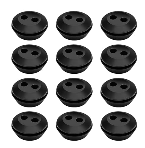Benzintank Gummistopfen,2 Löcher Gummitülle Dichtung, für Freischneider, Kraftstofftank-Gummidichtungen, Rasenmäher, Teile,Trimmer, 12 Stück von Ruikcoll