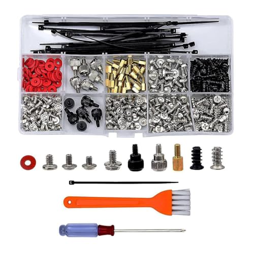 Ruikcoll Computer-Schrauben Set, 362 Stück, für Motherboards, Gehäuse, Festplatten uvm. von Ruikcoll