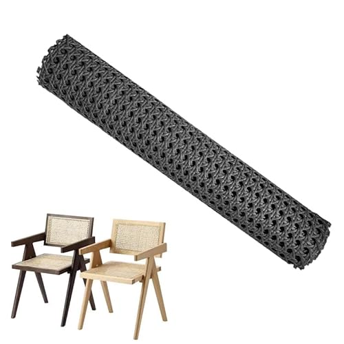 Cane Webbing Rattan Roll, Gewebtes Offenes Rattan, Rattan Geflecht, Möbel Wiener Geflecht, für Caning Projekte, Heimdekoration,40 x 100cm，Schwarz von Ruikcoll