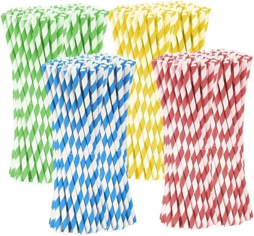 Strohhalm Papier,480 Stück Bunte Papierstrohhalme,rinkhalme Papier Biologisch Abbaubare,für Partys, Hochzeiten und Anlässe, Party Strohhalme Strohhalm Papier,480 Stück Bunte Papierstrohhalme,rinkhalme Papier Biologisch Abbaubare,für Partys, Hochzeiten und Anlässe, Party Strohhalme von Ruikcoll