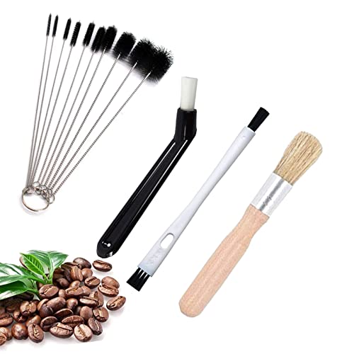 Kaffee Reinigungsbürste 4 Stück Kaffee Pinsel Kaffeemühle Reinigungsbürste Kaffeemaschinen Reinigungsset Espressomaschinen Reinigungspinsel Kleine Strohhalm Bürste für Bohnen Getreide Kaffee Werkzeug von Ruikdly