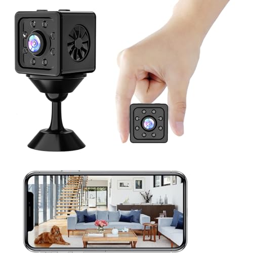 Mini kamera, Full HD 1080P WLAN Überwachungskamera Kamera Überwachung Innen Mini Kamera Live Übertragung Handy APP mit Langer Akkulaufzeit Mini Camera mit Bewegungsmelder und Infrarot-Nachtsicht von Ruikdly