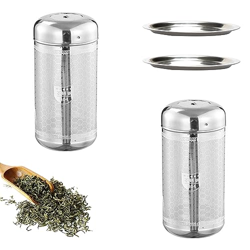 Ruikdly Teesieb für Losen Tee, Teesieb Edelstahl 304 Wiederverwendbare Teeei für Losen Tee, 2er-Pack Teesieb für Tasse mit Deckel und Abtropfschale für Teekannen, Tassen, Teeflaschen Ruikdly Teesieb für Losen Tee, Teesieb Edelstahl 304 Wiederverwendbare Teeei für Losen Tee, 2er-Pack Teesieb für Tasse mit Deckel und Abtropfschale für Teekannen, Tassen, Teeflaschen von Ruikdly