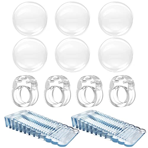 Set mit 12 klaren Türstoppern Enthält 6 Türstopper Wand - 4 Stück Türklinkenpuffer - 2 Stück Türkeil Gummi Premium Tür Stopper für Bad, Möbel, Wände, Türgriffe von Ruikdly