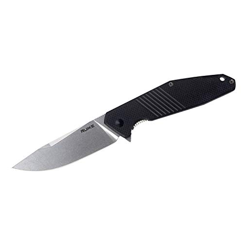 Ruike D191-B Folding Knife, 3.62" Blade 8Cr13MoV Steel, Black G10 Handle von Ruike