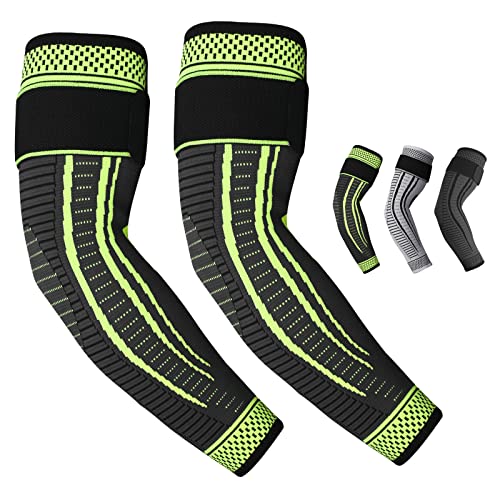 Ruilala Ellenbogenbandage Kompression für Damen Herren Atmungsaktive Ellenbogen Bandagen 2 Stück Rutschfeste Ellenbogenstütze für Tennisarm, Golferarm, Sport, Arthritis, Sehnenentzündung (Grün, M) Ruilala Ellenbogenbandage Kompression für Damen Herren Atmungsaktive Ellenbogen Bandagen 2 Stück Rutschfeste Ellenbogenstütze für Tennisarm, Golferarm, Sport, Arthritis, Sehnenentzündung (Grün, M) von Ruilala