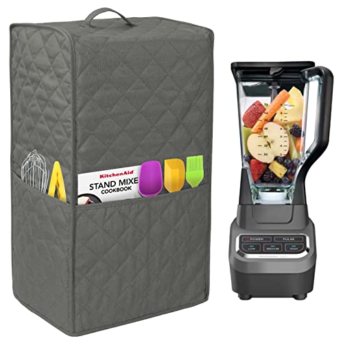 Staubschutz für Küchenmixer, kompatibel mit Ninja Foodi Mixer, Blenderabdeckungen für Küchengeräte, Blender Cover mit Zubehörtasche (Grau) von Ruilery