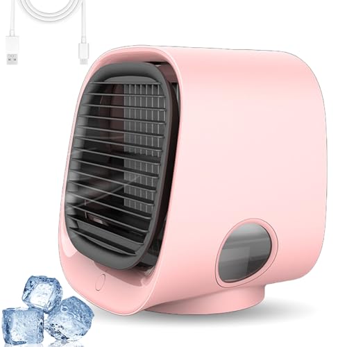 Aira Breeze LuftküHler, Air Breeze LuftküHler, Ventilator Mit WasserküHlung Klein, Mobile Klimaanlage Klein, Aira Breeze Klimaanlage füR Haus, BüRo, Schlafzimmer (rosa) von Ruileyou