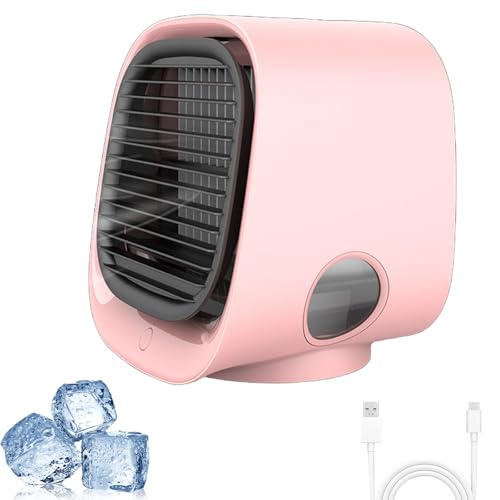 Aira Breeze LuftküHler, Mini Klimaanlage füR Zimmer, Zimmer Klimaanlage, Tischventilator Mit WasserküHlung, Aira Breeze Klimaanlage füR Haus, BüRo, Schlafzimmer (rosa) von Ruileyou
