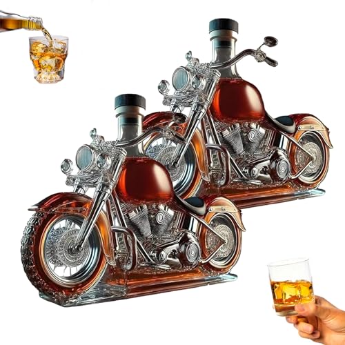 Libiyi V-Twin-Reserve, Whiskyflasche im Motorrad Stil, Oktoberfest Motorradweinkanter füR MäNner Dad Motorradliebhaber, Die mit Rebellion BrüLlt (2) (HARLEY-DAVIDSON) von Ruileyou