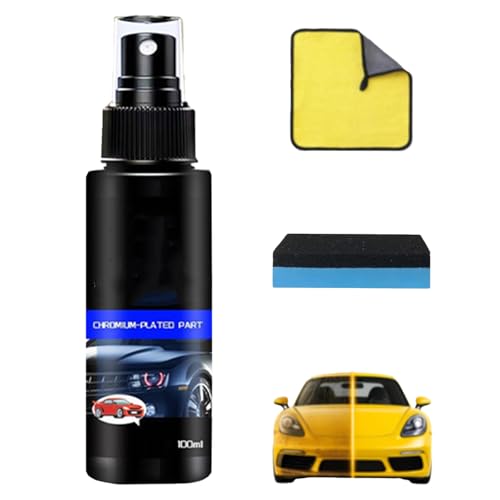 Renovierungsspray für verchromte Teile, Instant Rust Removal, Surface Protection, Neutral Ingredients, Works on Any Chrome, Cleaning & Polishing & Scratch Restoring (*1) von Ruileyou