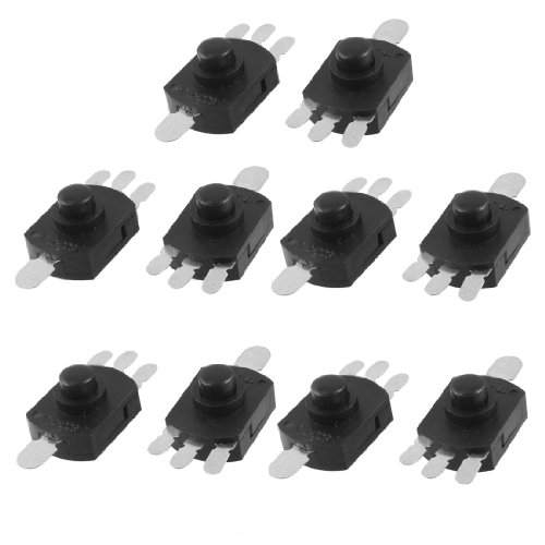 Ruilogod 10 Stück Horizontal 4 Pin verriegelnd Taschenlampe Druckschalter von Ruilogod