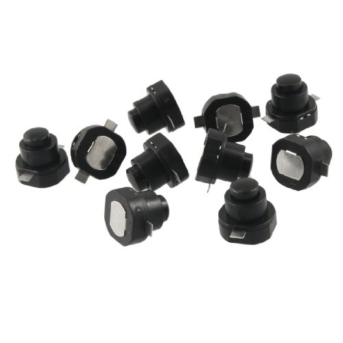 Ruilogod 10 Stück runde Form Taschenlampe verriegelnd Push Button Switch DC 30V 1A von Ruilogod