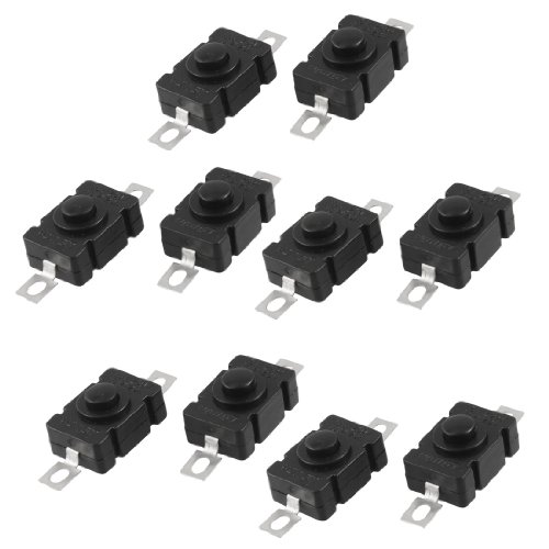 Ruilogod 10 stücke Rechteck Taschenlampe Rasting Druckknopfschalter DC 30V 1A von Ruilogod