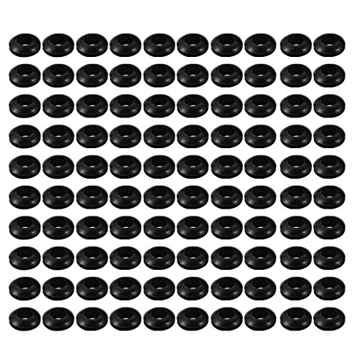Ruilogod 100pcs Drahtschutz Grommets Black Rubber 7mm Double Sided Grommet Ruilogod 100pcs Drahtschutz Grommets Black Rubber 7mm Double Sided Grommet von Ruilogod