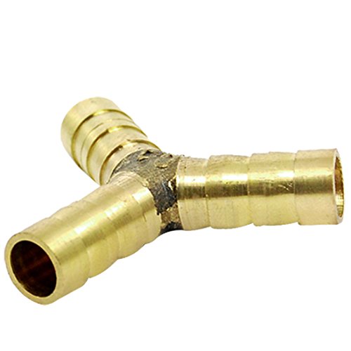 Ruilogod 10mm Messing Barbed 3 Way Y Kraftstoffschlauchverbinder Shaped von Ruilogod