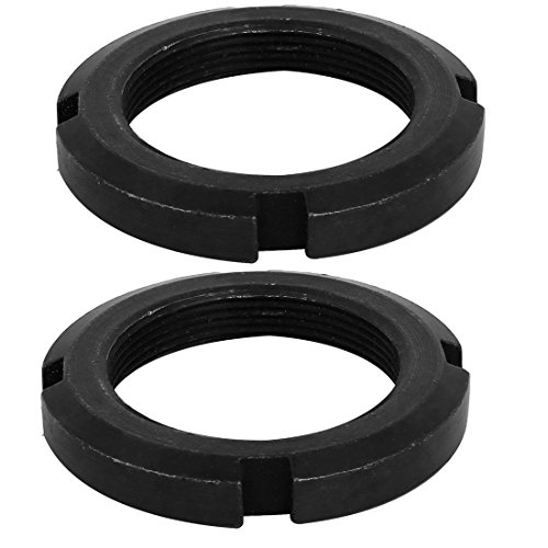 Ruilogod 2 STÜCKE M45 x 1,5 mm Neigung Metrische Gewinde Kohlenstoffstahl Linkshänger Lagersperrmutter von Ruilogod