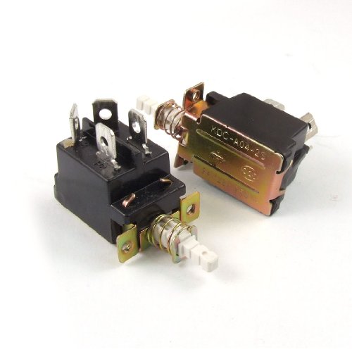Ruilogod 2 Stück KDC-A04 AC 250V 8A 4 Pins DPST-Verriegelungs-Druckknopf-Leistungsschalter-Schloss von Ruilogod