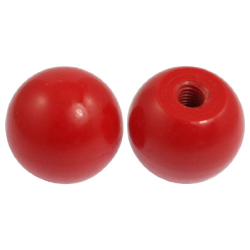 Ruilogod 2 Stück Rot Kunststoff 9mm Molded Threaded 38mm Durchmesser Kugelknöpfe Ruilogod 2 Stück Rot Kunststoff 9mm Molded Threaded 38mm Durchmesser Kugelknöpfe von Ruilogod