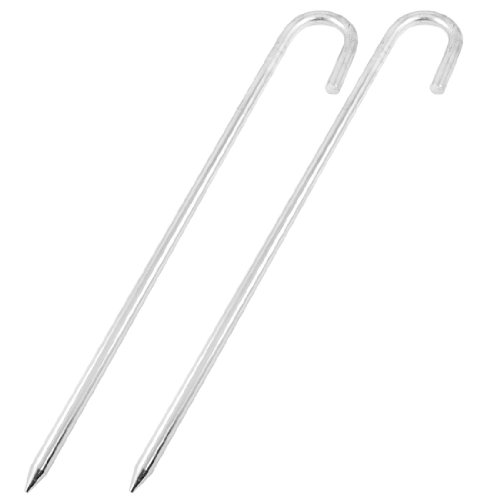 Ruilogod 2 stücke Camping Strand Metall 8mm Runde Drahtstifte Zelt Nageleinsätze 12" von Ruilogod