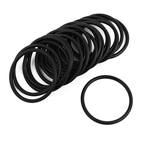 Ruilogod 20Pcs 36mm x 2,4mm schwarz flexible Nitrilkautschuk O-Ring Öldichtungsscheibe Grommets von Ruilogod