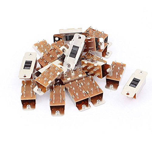 Ruilogod 20Pcs 6 Terminals DPDT 2P2T Spannungswahl Schiebeschalter AC 110V / 220V Ruilogod 20Pcs 6 Terminals DPDT 2P2T Spannungswahl Schiebeschalter AC 110V / 220V von Ruilogod