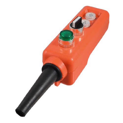 Ruilogod 220V Hoist 2 Position Griff verriegelnd Grüne Lampe Up Down Push Button Switch von Ruilogod