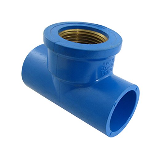 Ruilogod 25mm Innengewinde 3-Wege-T-Anschluss Wasser Splitter PVC-U Rohrfitting von Ruilogod