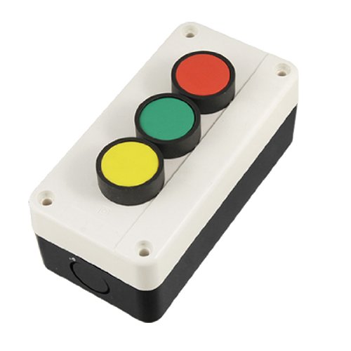 Ruilogod 2NO 1NC 3 flache Push-Taste Momentary Switch Station Neu von Ruilogod
