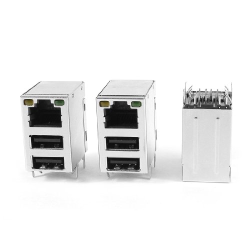 Ruilogod 3 PC LED-Licht RJ45 Modular Jack + Dual Ports USB-Anschlussbuchse Ruilogod 3 PC LED-Licht RJ45 Modular Jack + Dual Ports USB-Anschlussbuchse von Ruilogod