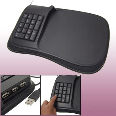 Ruilogod 3 in 1 PC Computer Numeric Tastatur-Maus-Pad Matte mit 3 USB-Hub von Ruilogod