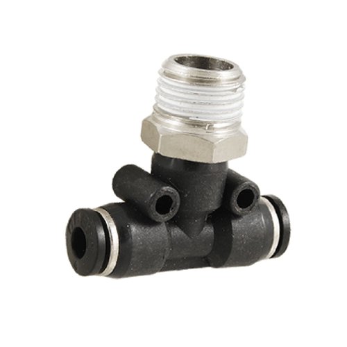 Ruilogod 4mm One-Touch-Adapter 13mm Gewinde T Joint Rohr Rohrschnellspann-Befestigung von Ruilogod