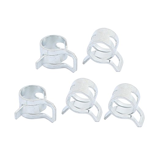 Ruilogod 5 PC-Wasserkühlung Schlauchschelle für Rohr M8 Outter Durchmesser Silber Ton von Ruilogod