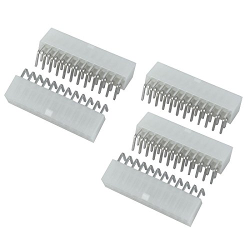 Ruilogod 5 stücke 24 pin 90 grad terminal Stromversorgung PCB atx connector weiß von Ruilogod