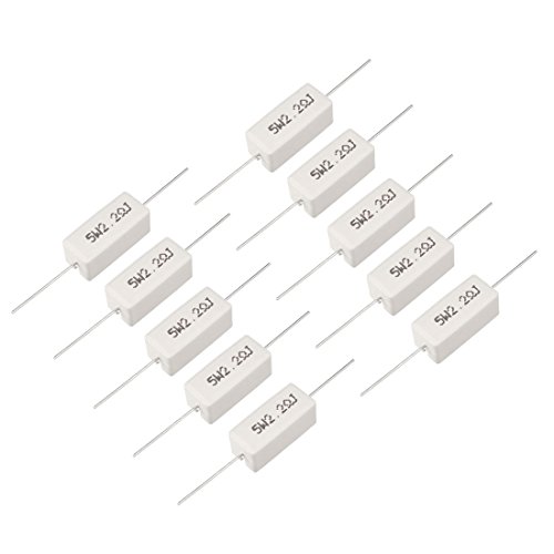 Ruilogod 5W 2.2 Ohm Leistungswiderstand Keramik Zementwiderstand Axialleitung 10 Stück Weiß Ruilogod 5W 2.2 Ohm Leistungswiderstand Keramik Zementwiderstand Axialleitung 10 Stück Weiß von Ruilogod