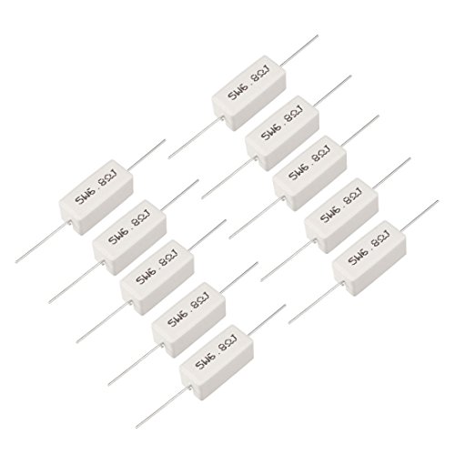 Ruilogod 5W 6.8 Ohm Leistungswiderstand Keramik Zementwiderstand Axiale Z107 10 Stück Weiß von Ruilogod