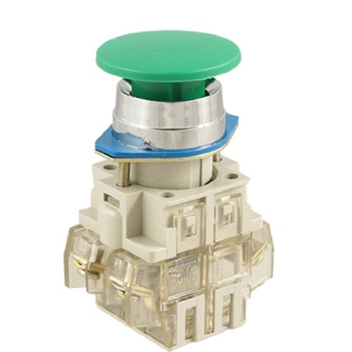 Ruilogod 660V 10A grünes Zeichen Momentan Pilz-Druckknopfschalter 22mm DPST 1 N/O 1 N/C Ruilogod 660V 10A grünes Zeichen Momentan Pilz-Druckknopfschalter 22mm DPST 1 N/O 1 N/C von Ruilogod
